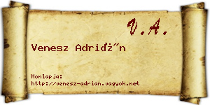 Venesz Adrián névjegykártya
