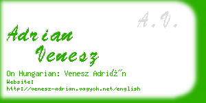 adrian venesz business card